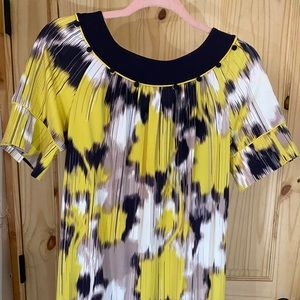 BCBGMaxAzria Yellow & Blue Dress, S